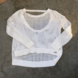 Waffle knit sweater